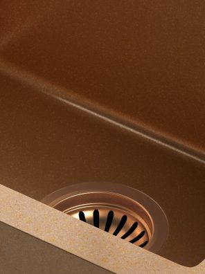 STEINER JOHNNY 110 Steingran Art Copper z syfonem manualnym,wpuszczany 50cm x 47cm baterią, Julia i dozownikiem ART5047C1_3673503PVDC1_D STEINER